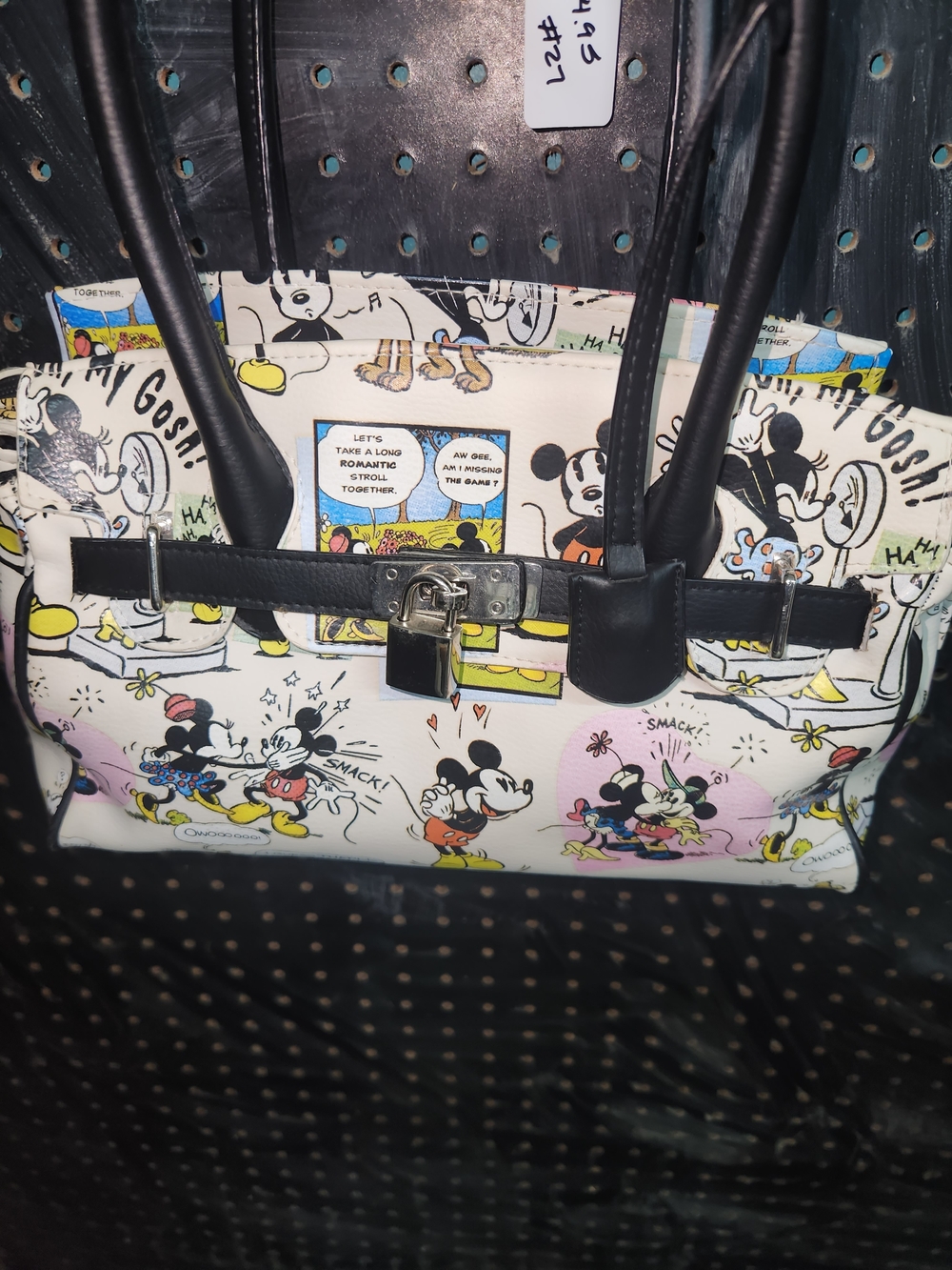 Disney Comic-Strip Satchel in Black & White with Pastel Accents